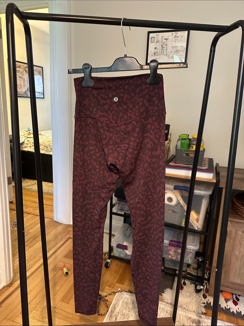 lululemon athletica Burgundy Leopard Print Leggings